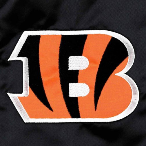 Pick and Roll Cincinnati Bengals Black Satin Jacket - Image 4