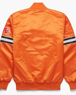 Pick and Roll Denver Broncos Orange Satin Jacket