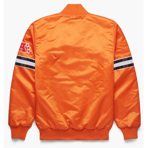 Pick and Roll Denver Broncos Orange Satin Jacket - Image 2