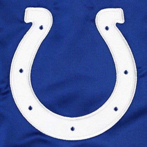 Pick and Roll Indianapolis Colts Blue Satin Jacket - Image 4