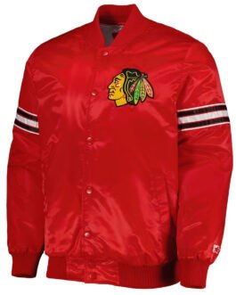 Chicago Blackhawks Pick & Roll Red Satin Jacket