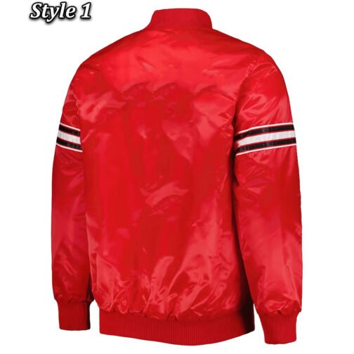 Chicago Bulls Pick & Roll Varsity Satin Jacket - Image 4