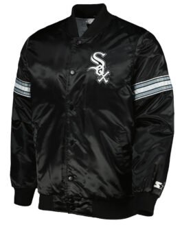 Chicago White Sox Pick & Roll Black Satin Jacket