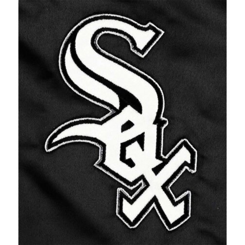 Chicago White Sox Pick & Roll Black Satin Jacket - Image 4