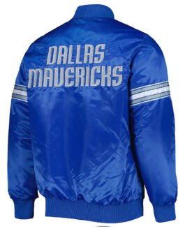 Dallas Mavericks Pick & Roll Blue Satin Jacket