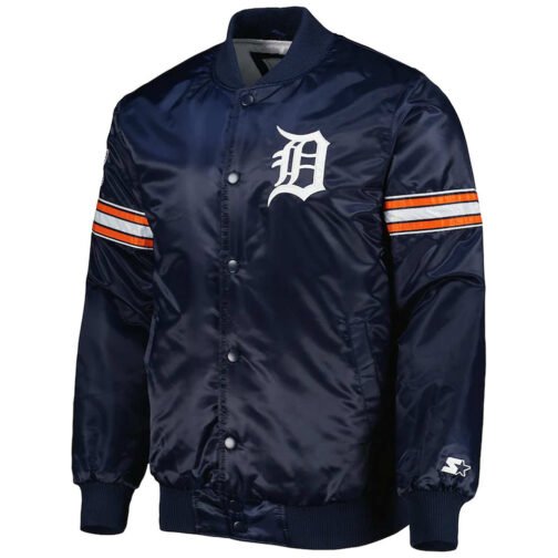 Detroit Tigers Pick & Roll Navy Blue Jacket