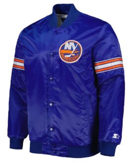 Pick & Roll NY Islanders Royal Satin Jacket