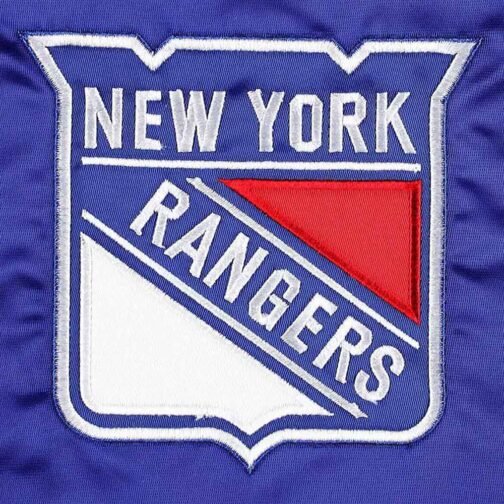 Pick & Roll NY Rangers Blue Satin Jacket - Image 4