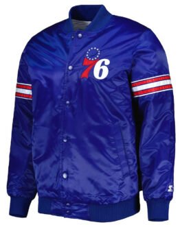 Philadelphia 76ers Pick & Roll Royal Blue Jacket