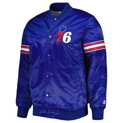 Philadelphia 76ers Pick & Roll Royal Blue Jacket