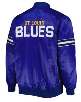 Blue Pick & Roll St. Louis Blues Satin Jacket