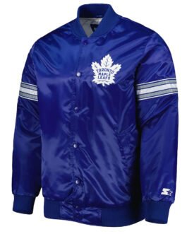Blue Toronto Maple Leafs Pick & Roll Satin Jacket