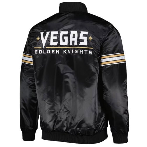 Pick & Roll Vegas Golden Knights Black Satin Jacket - Image 2
