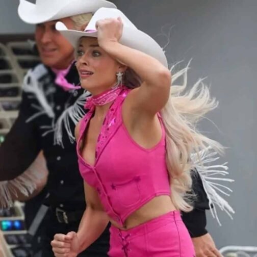 Barbie Margot Robbie Cotton Pink Vest - Image 28