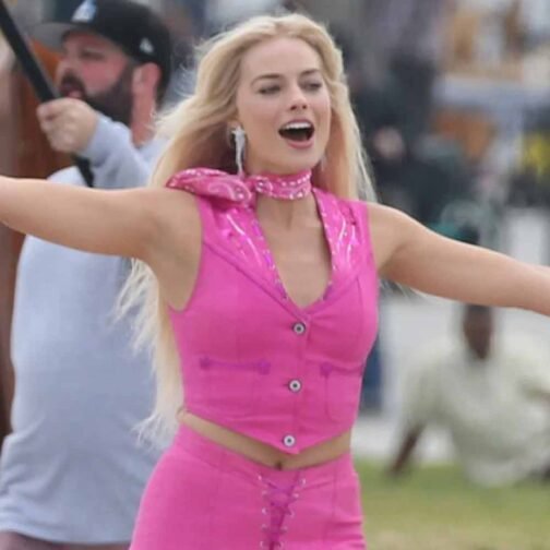 Barbie Margot Robbie Cotton Pink Vest - Image 30