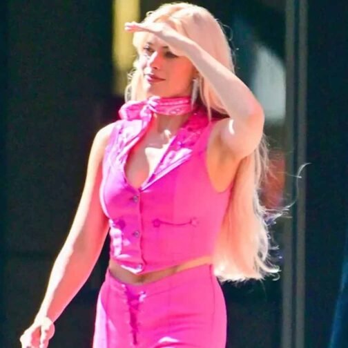 Barbie Margot Robbie Cotton Pink Vest - Image 31