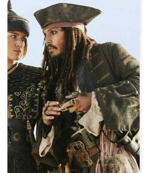 Johnny Depp Pirates of The Caribbean Brown Coat - Image 7