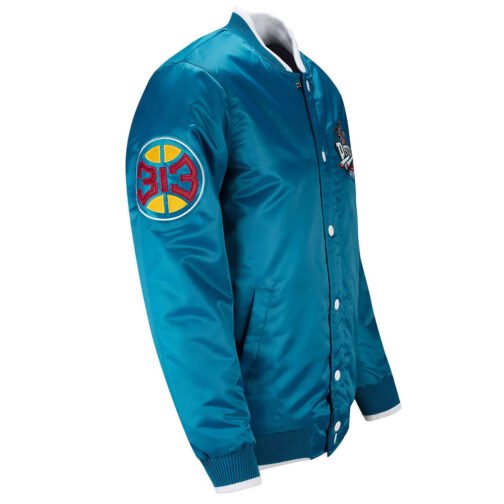 Pistons Ty Mopkins Teal Satin Jacket - Image 5