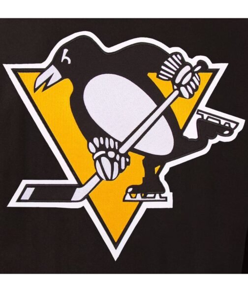 Pittsburgh Penguins Varsity Black Jacket - Image 7