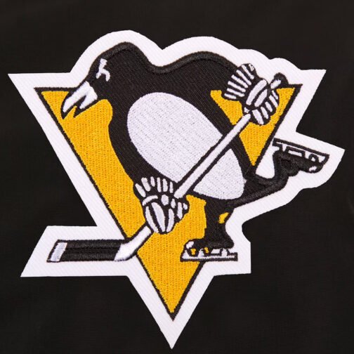 Lightweight Pittsburgh Penguins Nylon Bomber Black Jacket - Image 3