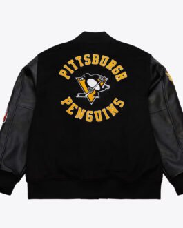 Pittsburgh Penguins Black Out Team Logo Varsity Jacket