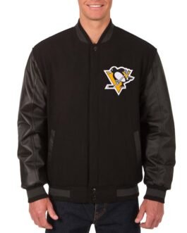 Pittsburgh Penguins Varsity Black Jacket