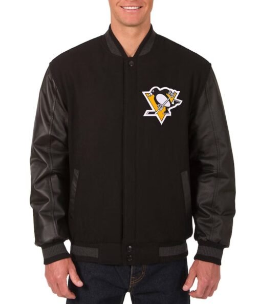 Pittsburgh Penguins Varsity Black Jacket