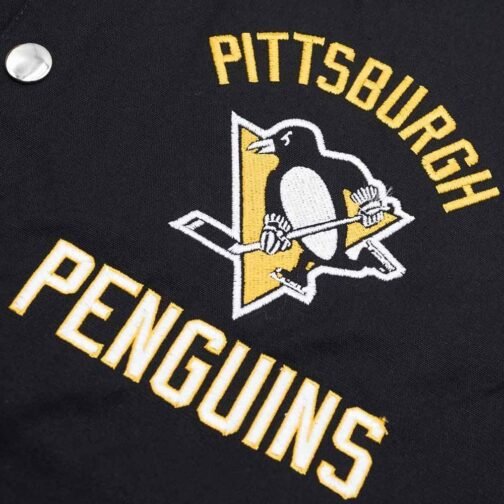 Pittsburgh Penguins Tailback Black Varsity Jacket - Image 3