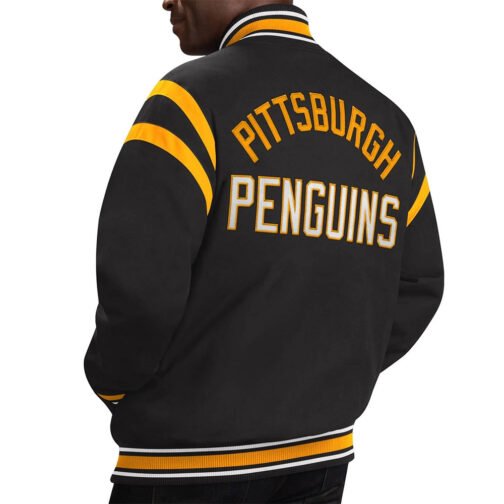 Pittsburgh Penguins Tailback Black Varsity Jacket - Image 2
