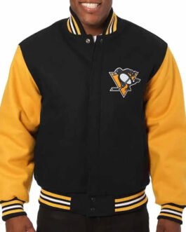 Pittsburgh Penguins Varsity Black Jacket
