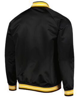 Pittsburgh Penguins Varsity Black Satin Jacket