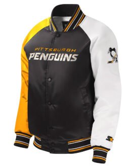 Youth Pittsburgh Penguins Varsity Satin Jacket