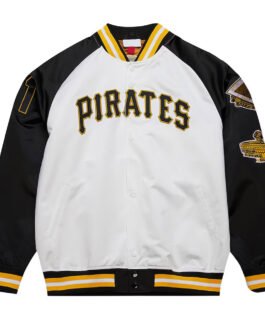 Pittsburgh Pirate Black and White Lightweight Satin Jacket