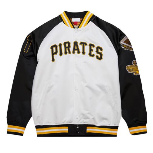 Pittsburgh Pirate Black and White Lightweight Satin Jacket