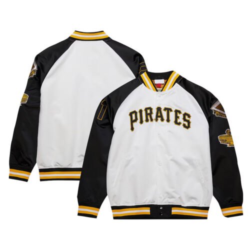 Pittsburgh Pirate Black and White Lightweight Satin Jacket - Image 3