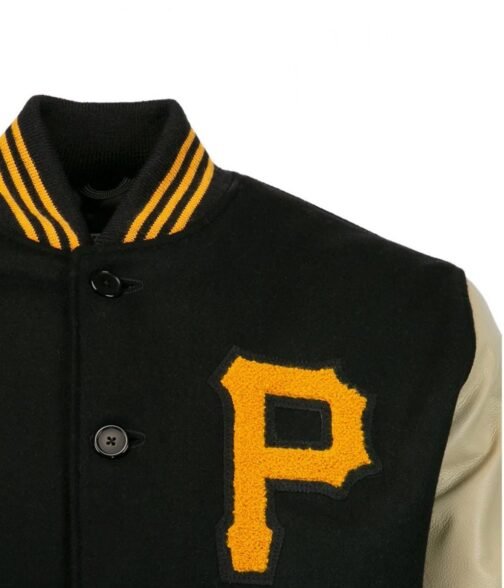Pittsburgh Pirates 1960 Letterman Black Jacket - Image 4