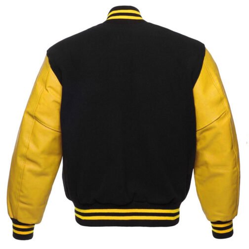 Pittsburgh Pirates Black and Yellow Varsity Jacket - Image 2