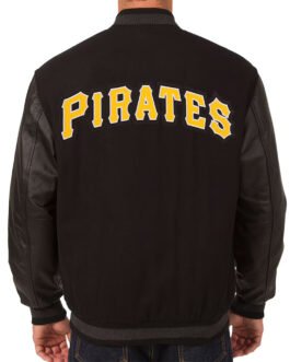 Pittsburgh Pirates Black Varsity Wool and Leather Jacket