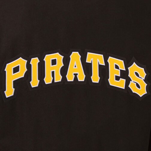 Pittsburgh Pirates Black Varsity Wool and Leather Jacket - Image 3
