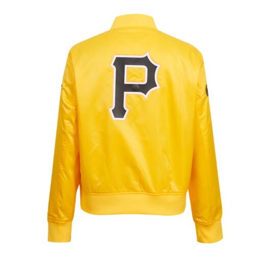 Classic Pittsburgh Pirates Yellow Satin Jacket - Image 2