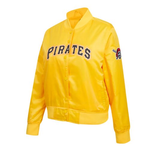 Classic Pittsburgh Pirates Yellow Satin Jacket - Image 3