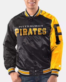Dugout Pittsburgh Pirates Black and Gold Satin Jacket