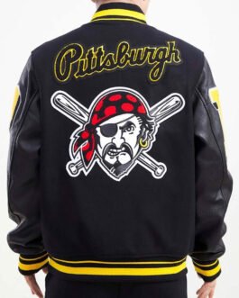 Pittsburgh Pirates Logo Mash Up Varsity Jacket