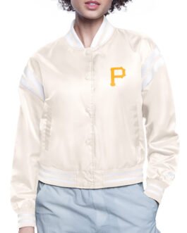 Pittsburgh Pirates Printed Logo Varsity Satin Jacket