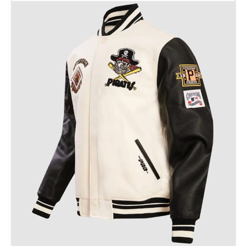 Pittsburgh Pirates Retro Classic Rib Varsity Jacket - Image 5