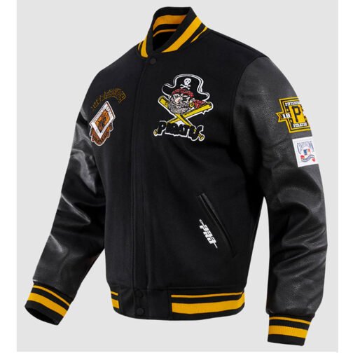 Pittsburgh Pirates Retro Classic Rib Varsity Jacket - Image 6
