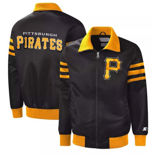 Black Pittsburgh Pirates The Captain II Jacket - Image 3