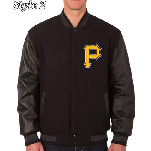 Varsity Pittsburgh Pirates Black/White Jacket - Image 2