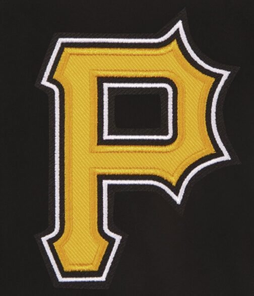 Pittsburgh Pirates Letterman Black Wool Jacket - Image 3