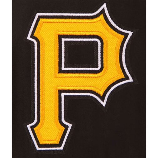 Pittsburgh Pirates Black Varsity Wool and Leather Jacket - Image 4